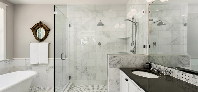 bathroom shower door installation in Reedley