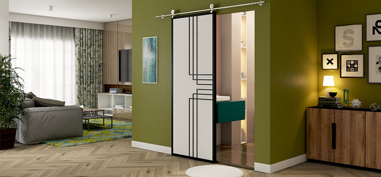 sliding bathroom door installation in Reedley